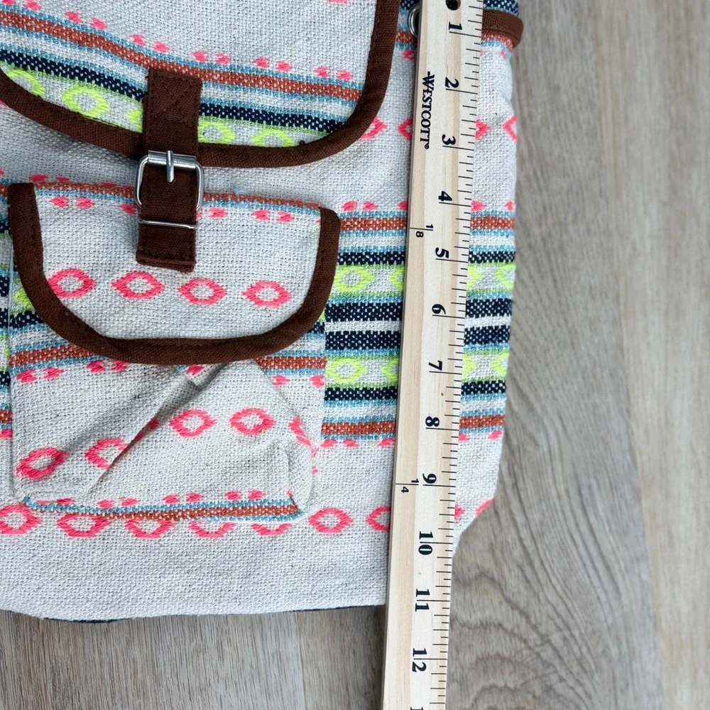 Woven Canvas Southwestern Backpack Women Small Unbranded Boho Festival Indie